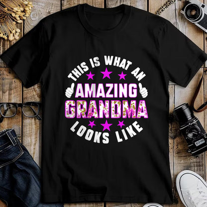 Best Grandma Shirt, Proud Grandma Unisex T-Shirt/Hoodie/Sweatshirt HLT00 - This Is What An Amazing Grandma Looks Like Shirt Mothers Day T-Shirt