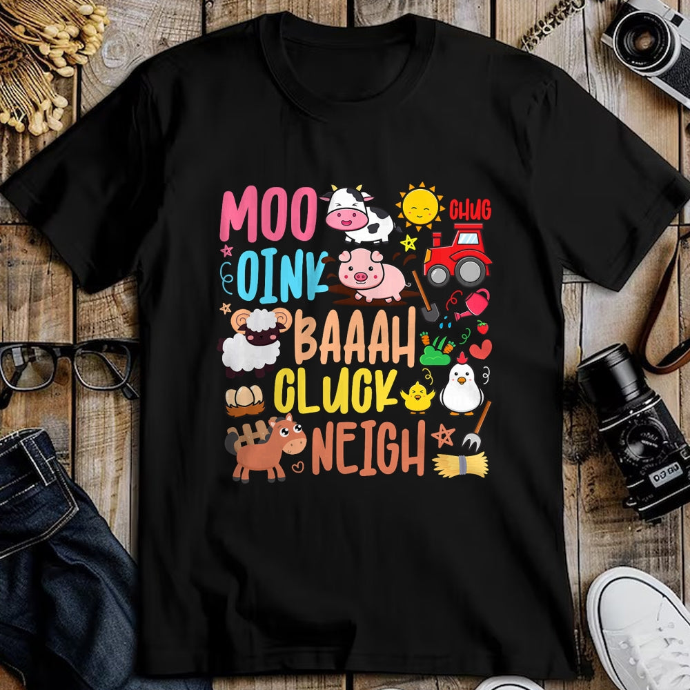 Best Farmer Life Shirt, Funny Farmer UnisexT-Shirt/Hoodie/Sweatshirt HLT00 - Farm Animals Sounds Oink Baa Neigh Cluck Moo Kids Farmer T-Shirt