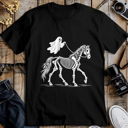 Best Horse Lover Shirt , Funny Horse UnisexT-Shirt/Hoodie/Sweatshirt HLT00 - Cute Ghost Walking Skeleton Horse Halloween T-Shirt