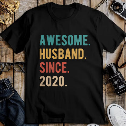 Best Wife Shirt, Wife and Husband Unisex T-Shirt/Hoodie/Sweatshirt HLT00 - 4th Year Wedding Anniversary Epic Awesome Husband Since 2020 T-Shirt