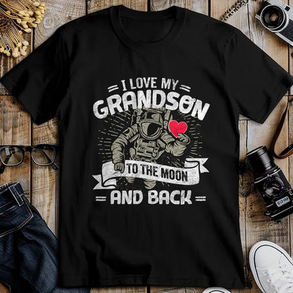 Best Grandma Shirt, Proud Grandma Unisex T-Shirt/Hoodie/Sweatshirt HLT00 - I Love My Grandson To The Moon And Back T Shirt Gift Tee T-Shirt