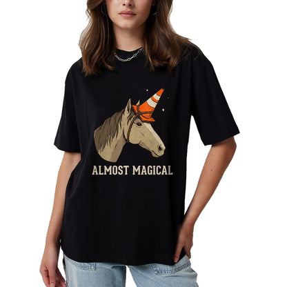 Best Horse Lover Shirt , Funny Horse UnisexT-Shirt/Hoodie/Sweatshirt HLT00 - Almost Magical Funny Horse Traffic Cone Unicorn T-Shirt