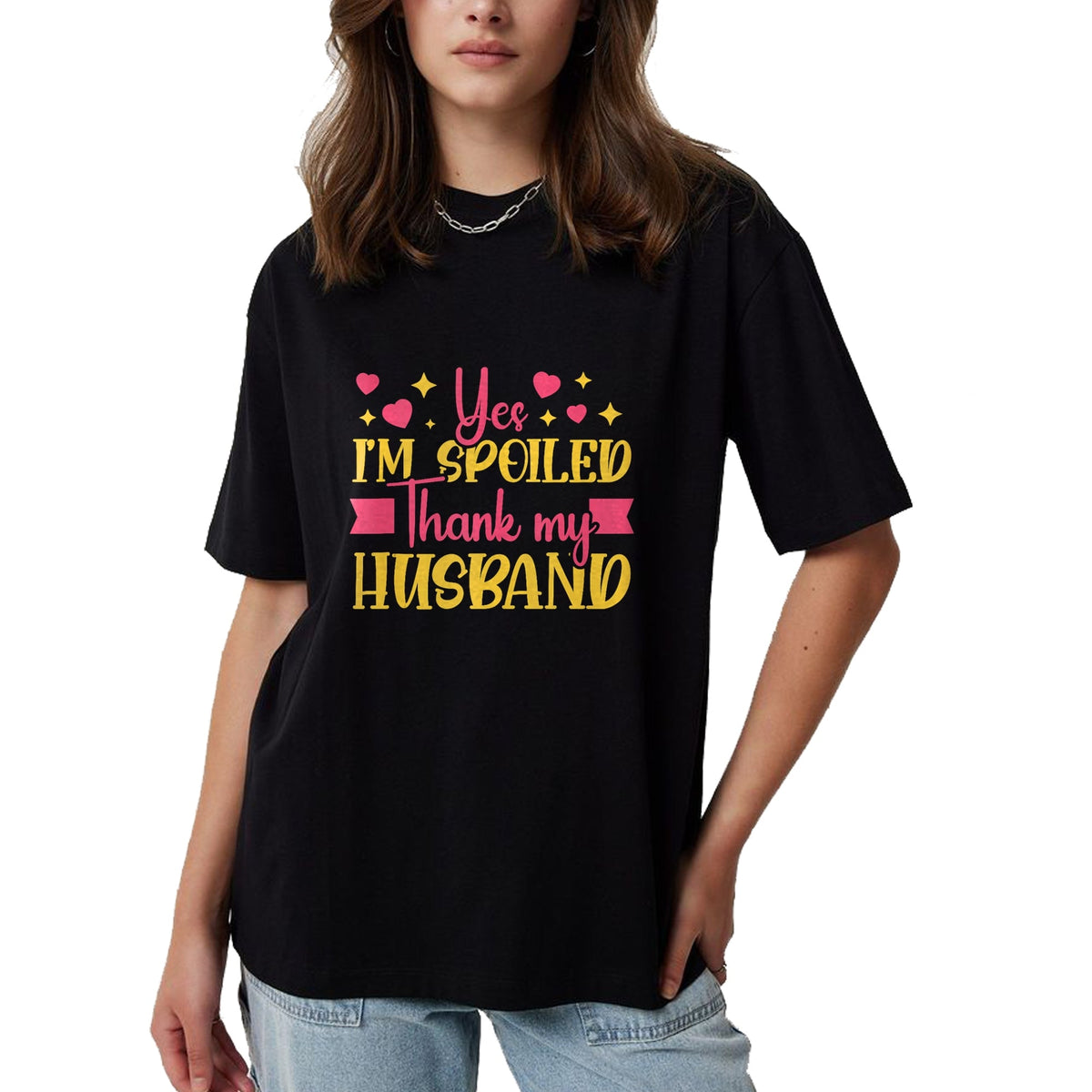 Best Wife Shirt, Wife and Husband Unisex T-Shirt/Hoodie/Sweatshirt HLT00 - Gift for wife T shirt, spoiled wife   Funny Wife I’M Spoiled Thank My Husband Spoiled Wife Tank Top (1)