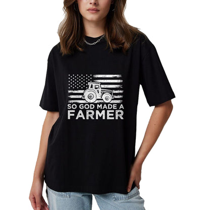 Best Farmer Life Shirt, Funny Farmer UnisexT-Shirt/Hoodie/Sweatshirt HLT00 - American Flag So God Made A Farmer 4th Of July T-Shirt (1)