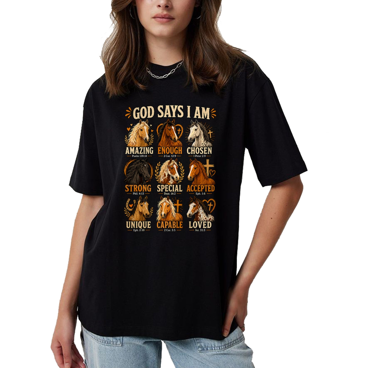 Best Horse Lover Shirt , Funny Horse UnisexT-Shirt/Hoodie/Sweatshirt HLT00 - God Says I Am Horse Bible Verse Faith Affirmation T-Shirt