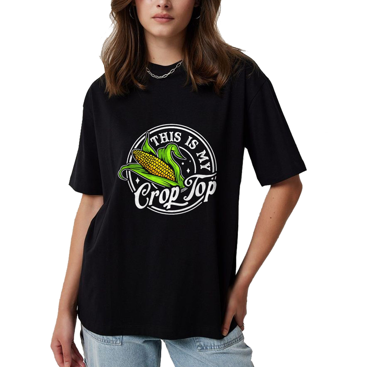 Best Farmer Life Shirt, Funny Farmer UnisexT-Shirt/Hoodie/Sweatshirt HLT00 - Womens This is My Crop Top Funny Farmer Farming Corn T-Shirt