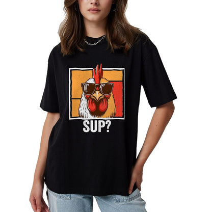 Best Farmer Life Shirt, Funny Farmer UnisexT-Shirt/Hoodie/Sweatshirt HLT00 - Chicken Sunglasses Animal Farm Funny for Farmer Men Women T-Shirt, Men, Black, 3X-Large