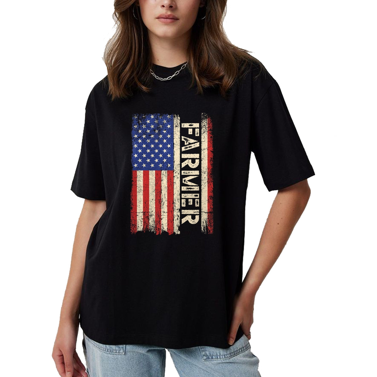 Best Farmer Life Shirt, Funny Farmer UnisexT-Shirt/Hoodie/Sweatshirt HLT00 - Farmer Tractors USA American Flag Patriotic Farming Men Tee T-Shirt