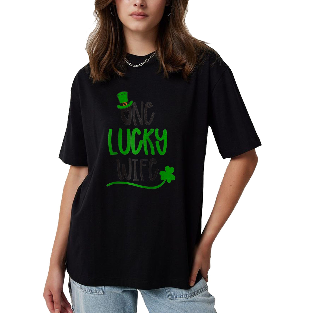 Best Wife Shirt, Wife and Husband Unisex T-Shirt/Hoodie/Sweatshirt HLT00 - Gift for wife T shirt, lucky wife   One Lucky Wife Irish St Patricks Day Womens Girls Funny Gift Rag