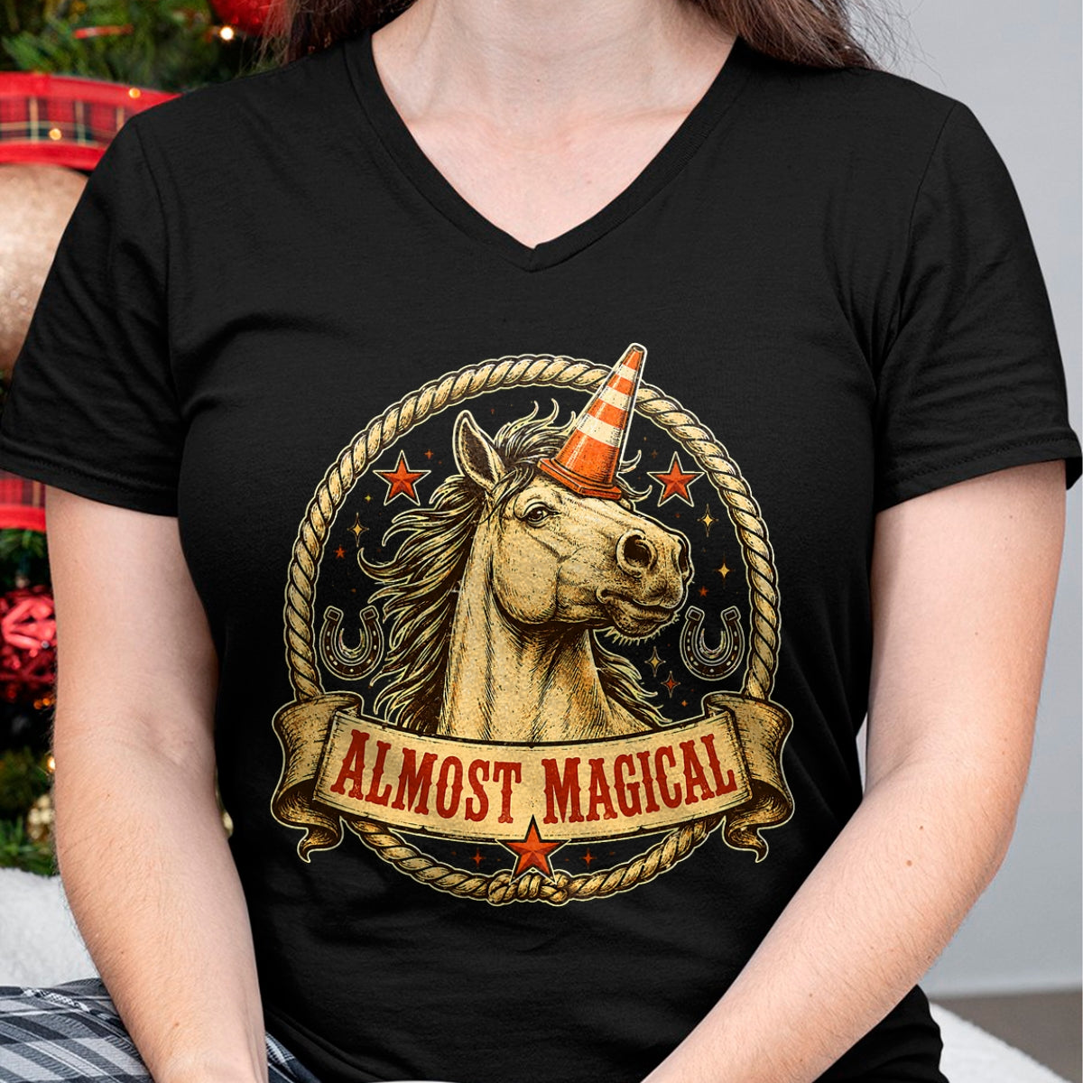 Best Horse Lover Shirt , Funny Horse UnisexT-Shirt/Hoodie/Sweatshirt HLT00 - Funny Horse Unicorn Graphic Almost Magical Slogan T-Shirt