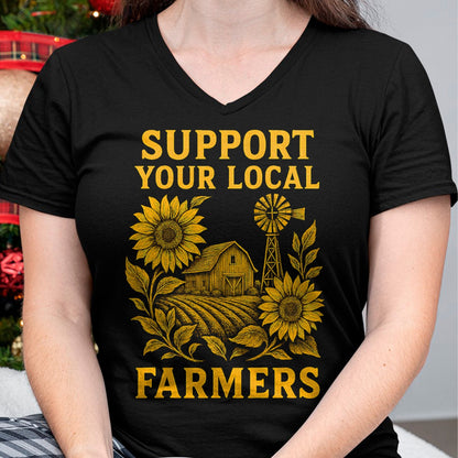 Best Farmer Life Shirt, Funny Farmer UnisexT-Shirt/Hoodie/Sweatshirt HLT00 - Support Your Local Farmers Rustic Agriculture Pride Organic T-Shirt
