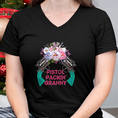 Best Grandma Shirt, Proud Grandma Unisex T-Shirt/Hoodie/Sweatshirt HLT00 - Pistol Packin Granny Grandma Gun Rights 2nd Amendment T-Shirt