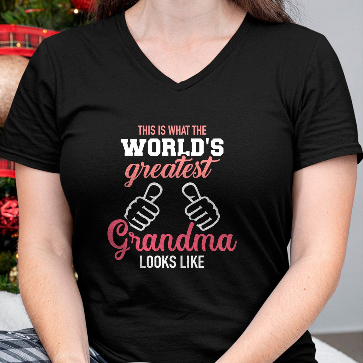 Best Grandma Shirt, Proud Grandma Unisex T-Shirt/Hoodie/Sweatshirt HLT00 - This is what world's greatest grandma looks like T-Shirt (2)