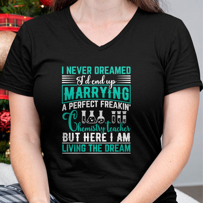 Best Wife Shirt, Wife and Husband Unisex T-Shirt/Hoodie/Sweatshirt HLT00 - Chemistry teacher husband gifts from perfect awesome wife Long Sleeve T-Shirt