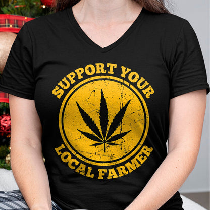 Best Farmer Life Shirt, Funny Farmer UnisexT-Shirt/Hoodie/Sweatshirt HLT00 - Retro Marijuana Support Your Local Farmer Cannabis Weed 2023 T-Shirt