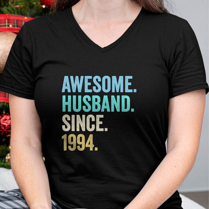 Best Wife Shirt, Wife and Husband Unisex T-Shirt/Hoodie/Sweatshirt HLT00 - Awesome Husband Since 1994 30th wedding anniversary 30 years T-Shirt