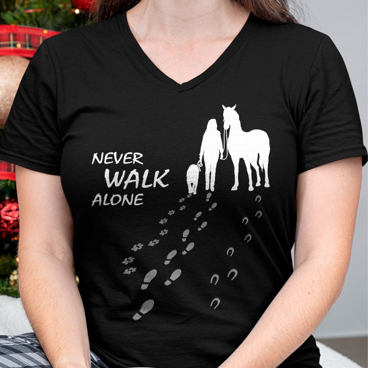 Best Horse Lover Shirt , Funny Horse UnisexT-Shirt/Hoodie/Sweatshirt HLT00 - Dog horse - never walk alone - horse fan dog lover T-Shirt
