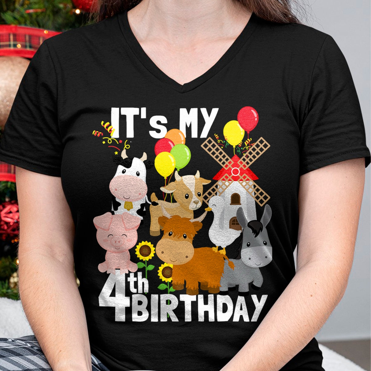 Best Farmer Life Shirt, Funny Farmer UnisexT-Shirt/Hoodie/Sweatshirt HLT00 - Farm Animals 4 Year Old It's My 4th Birthday Party Farm T-Shirt