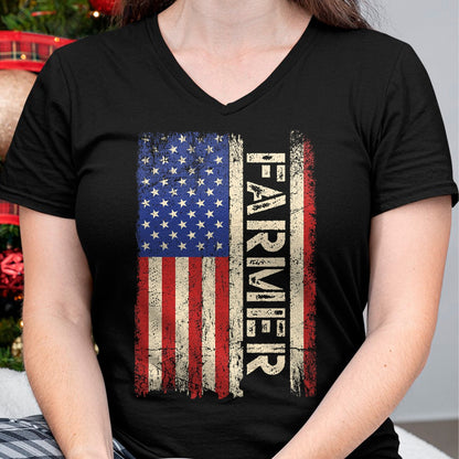 Best Farmer Life Shirt, Funny Farmer UnisexT-Shirt/Hoodie/Sweatshirt HLT00 - Farmer Tractors USA American Flag Patriotic Farming Men Tee T-Shirt