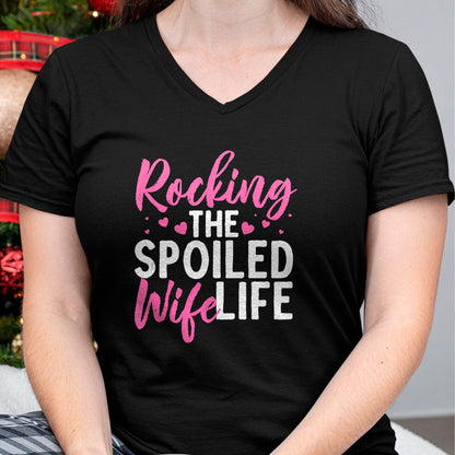 Best Wife Shirt, Wife and Husband Unisex T-Shirt/Hoodie/Sweatshirt HLT00 - Gift for wife T shirt, spoiled wife   Funny Spoiled Wife Art For Women Husband Spoiled Wife Life Tan (1)