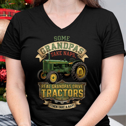 Best Farmer Life Shirt, Funny Farmer UnisexT-Shirt/Hoodie/Sweatshirt HLT00 - Farmer Some Grandpas Take Naps Cool Grandpas Drive Tractor T-Shirt (2)