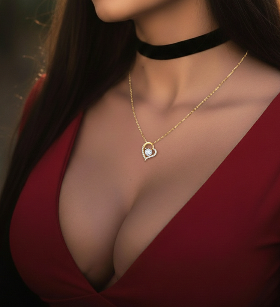 TO MY WIFE FROM HUSBAND NECKLACE  - Premium Forever Love Necklace (SKUJ12-VC-01)