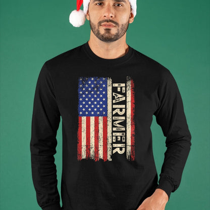 Best Farmer Life Shirt, Funny Farmer UnisexT-Shirt/Hoodie/Sweatshirt HLT00 - Farmer Tractors USA American Flag Patriotic Farming Men Tee T-Shirt