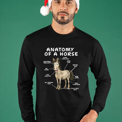 Best Horse Lover Shirt , Funny Horse UnisexT-Shirt/Hoodie/Sweatshirt HLT00 - Funny Horse Anatomy Equestrian Stable Life Humor T-Shirt