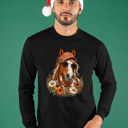Best Horse Lover Shirt , Funny Horse UnisexT-Shirt/Hoodie/Sweatshirt HLT00 - Cute Floral Horse Western Cowgirl for Kids Girls T-Shirt