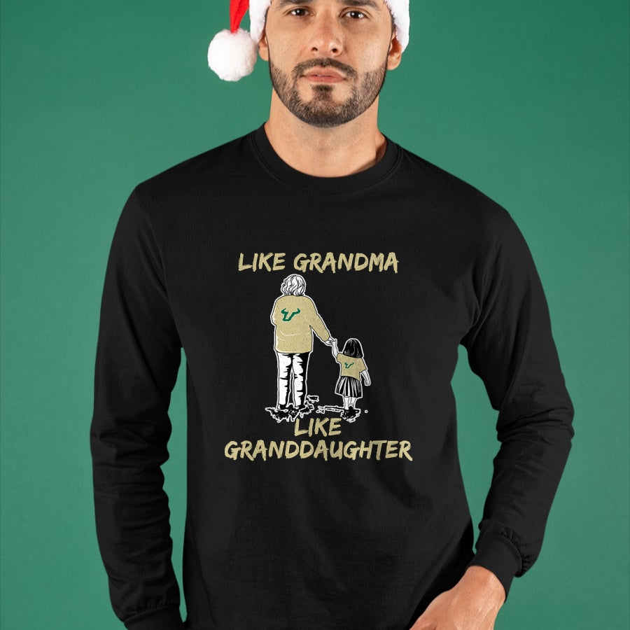 Best Grandma Shirt, Proud Grandma Unisex T-Shirt/Hoodie/Sweatshirt HLT00 - South Florida Bulls Like Grandma Like Granddaughter T-Shirt