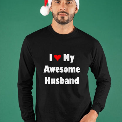 Best Wife Shirt, Wife and Husband Unisex T-Shirt/Hoodie/Sweatshirt HLT00 - Womens My Husband Is Awesome Tee I Love My Awesome Husband T-Shirt