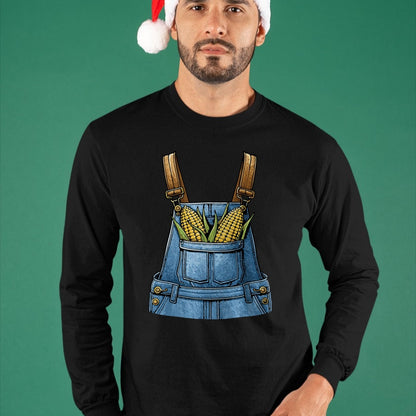 Best Farmer Life Shirt, Funny Farmer UnisexT-Shirt/Hoodie/Sweatshirt HLT00 - Corn Pocket Fake Denim Overalls Farmer Costume T-Shirt