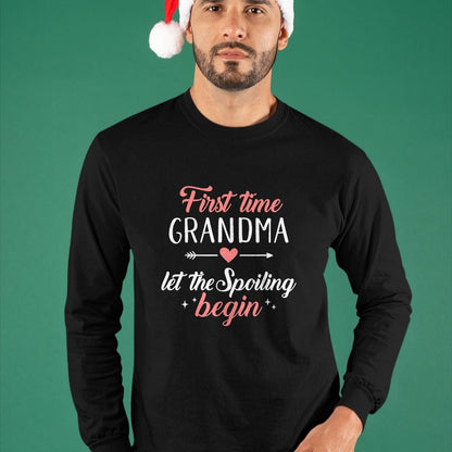 Best Grandma Shirt, Proud Grandma Unisex T-Shirt/Hoodie/Sweatshirt HLT00 - First time grandma let the spoiling begin T-Shirt