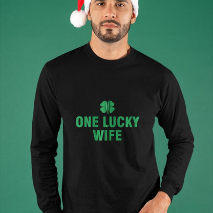 Best Wife Shirt, Wife and Husband Unisex T-Shirt/Hoodie/Sweatshirt HLT00 - Gift for wife T shirt, lucky wife   One Lucky Wife Zip Hoodie