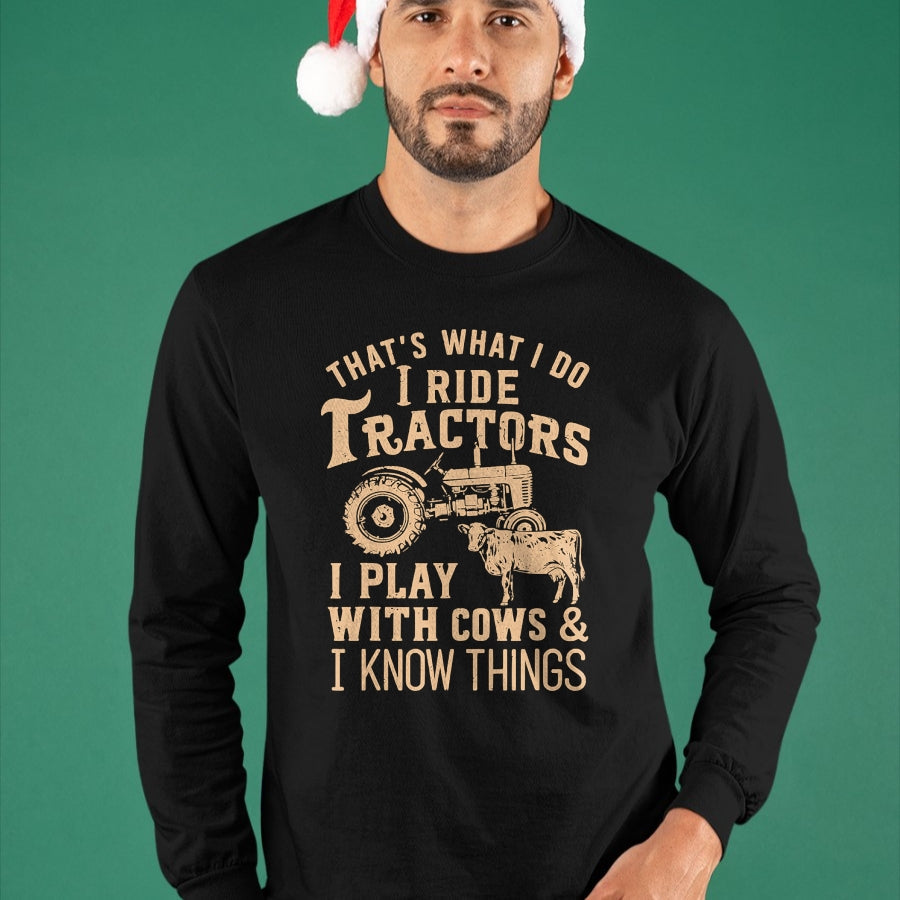 Best Farmer Life Shirt, Funny Farmer UnisexT-Shirt/Hoodie/Sweatshirt HLT00 - Funny Farmer Cowboy Gift That's What I Do I Ride Tractors T-Shirt