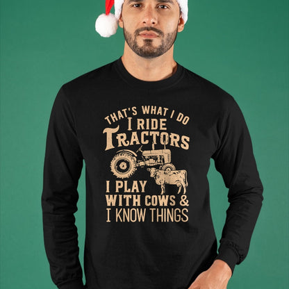 Best Farmer Life Shirt, Funny Farmer UnisexT-Shirt/Hoodie/Sweatshirt HLT00 - Funny Farmer Cowboy Gift That's What I Do I Ride Tractors T-Shirt