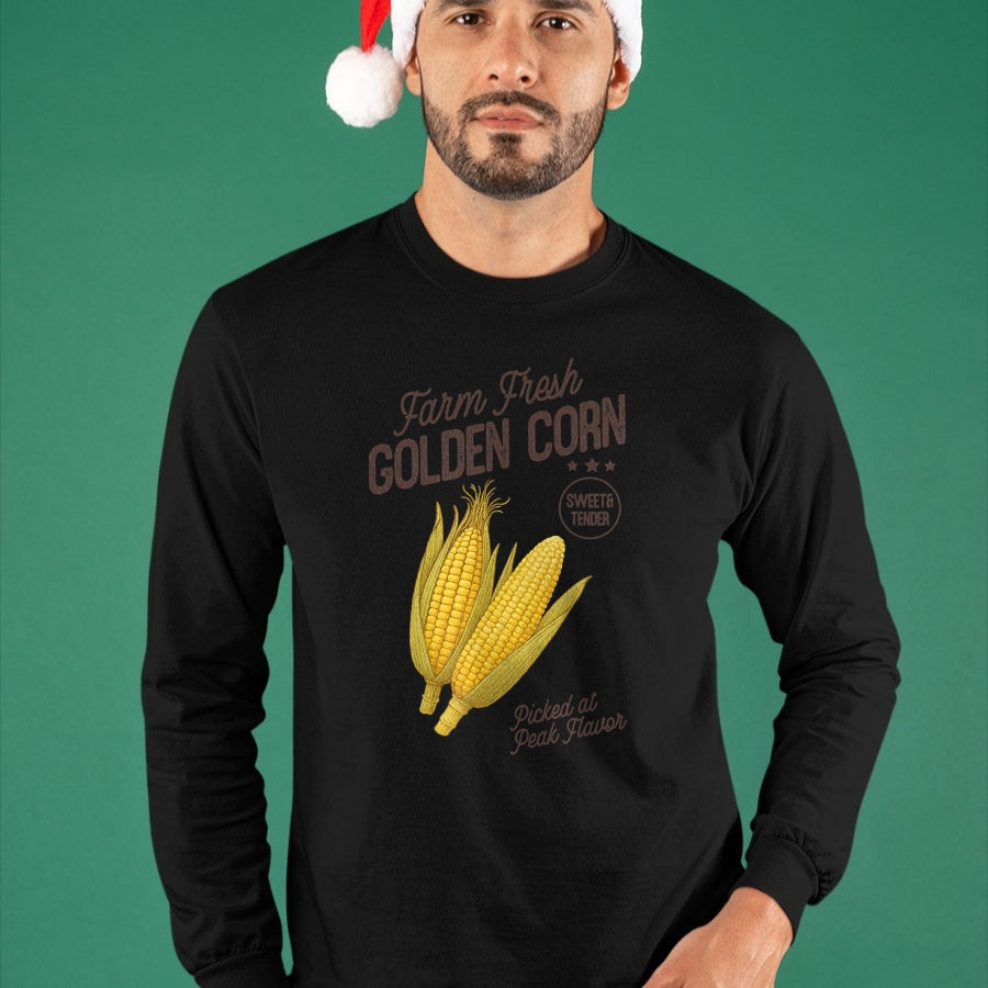 Best Farmer Life Shirt, Funny Farmer UnisexT-Shirt/Hoodie/Sweatshirt HLT00 - Farm Fresh Golden Corn Retro Sweet Vegetable Farmers Market T-Shirt