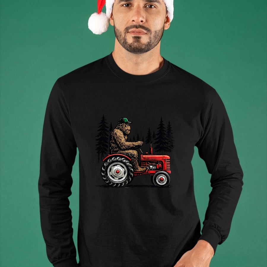 Best Farmer Life Shirt, Funny Farmer UnisexT-Shirt/Hoodie/Sweatshirt HLT00 - Bigfoot Tractor Farming Funny Farmer Sasquatch Lovers T-Shirt