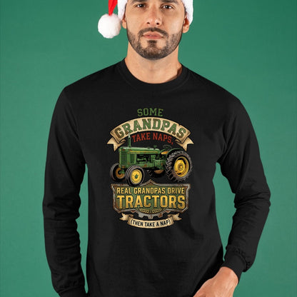 Best Farmer Life Shirt, Funny Farmer UnisexT-Shirt/Hoodie/Sweatshirt HLT00 - Farmer Some Grandpas Take Naps Cool Grandpas Drive Tractor T-Shirt (2)