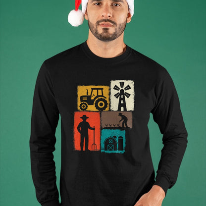 Best Farmer Life Shirt, Funny Farmer UnisexT-Shirt/Hoodie/Sweatshirt HLT00 - Farmer Vintage Collage Farming Men Rancher Cowboy Farm Owner T-Shirt