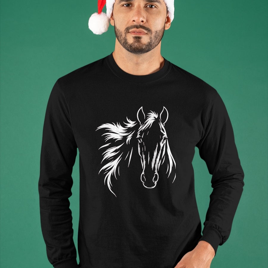 Best Horse Lover Shirt , Funny Horse UnisexT-Shirt/Hoodie/Sweatshirt HLT00 - Cute & Elegant Horse Silhouette Art for Horse Lovers T-Shirt, Men, Black, 3X-Large