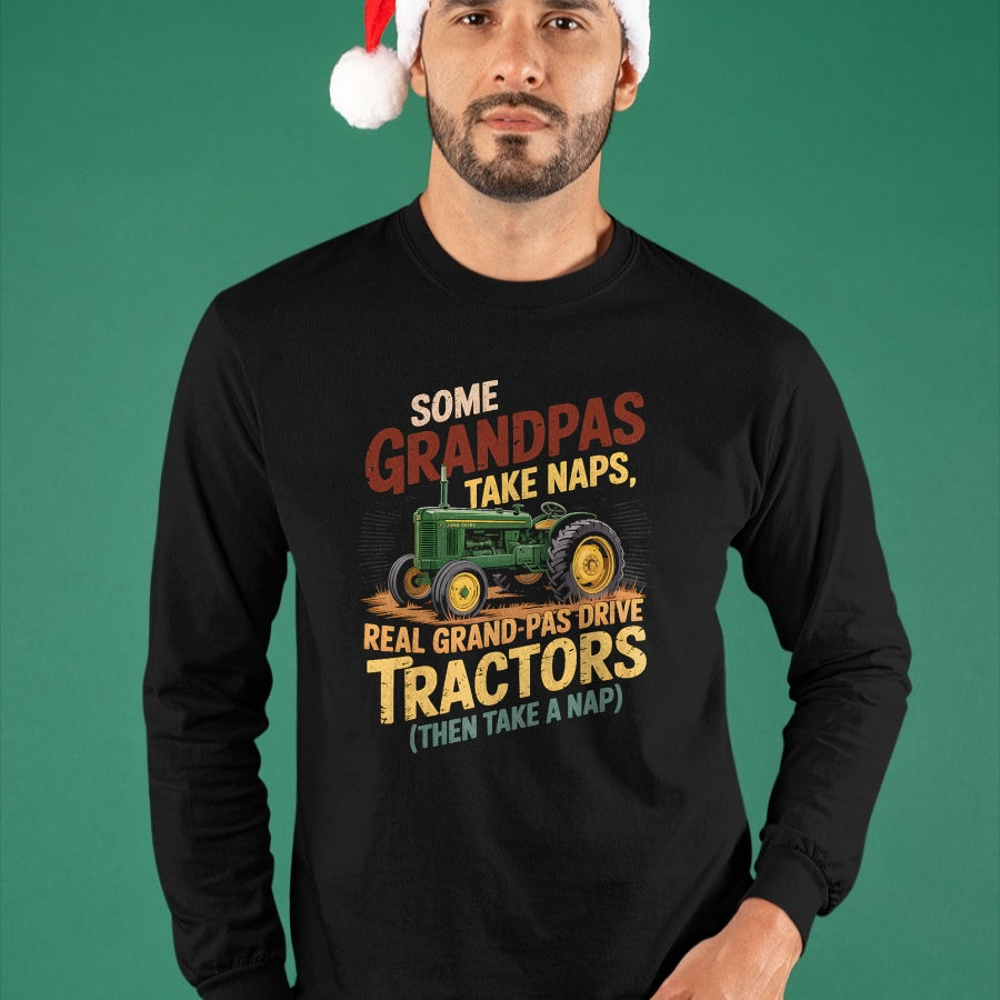 Best Farmer Life Shirt, Funny Farmer UnisexT-Shirt/Hoodie/Sweatshirt HLT00 - Farmer Some Grandpas Take Naps Cool Grandpas Drive Tractor T-Shirt