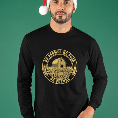 Best Farmer Life Shirt, Funny Farmer UnisexT-Shirt/Hoodie/Sweatshirt HLT00 - No Farmers No Food No Future Farmer Market Farming Vintage Long Sleeve T-Shirt