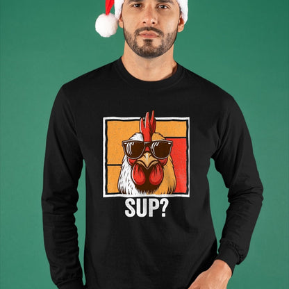 Best Farmer Life Shirt, Funny Farmer UnisexT-Shirt/Hoodie/Sweatshirt HLT00 - Chicken Sunglasses Animal Farm Funny for Farmer Men Women T-Shirt, Men, Black, 3X-Large