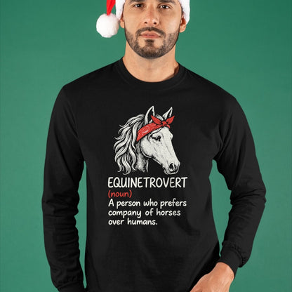Best Horse Lover Shirt , Funny Horse UnisexT-Shirt/Hoodie/Sweatshirt HLT00 - Equinetrovert Definition Funny Horse Lover T-Shirt