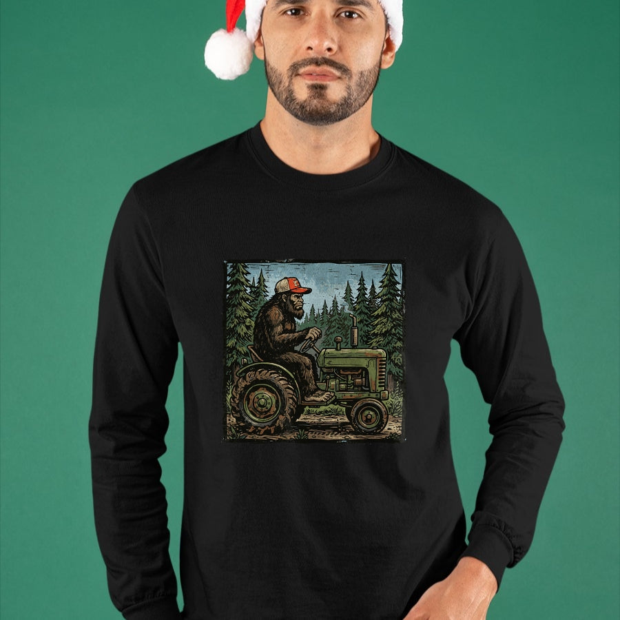 Best Farmer Life Shirt, Funny Farmer UnisexT-Shirt/Hoodie/Sweatshirt HLT00 - Bigfoot Sasquatch Tractor Funny Farm Farmer Men Women Kids T-Shirt