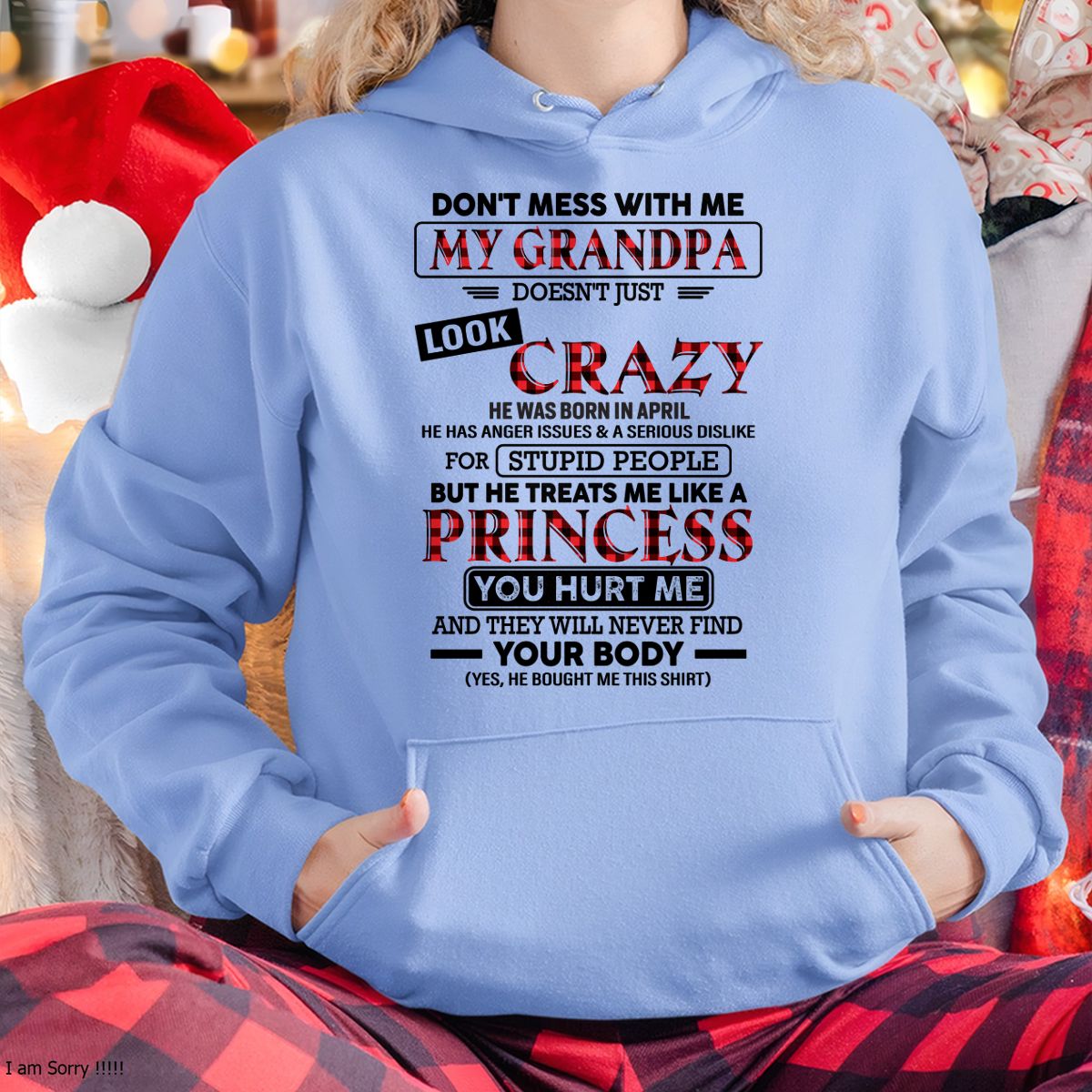 Crazy Grandpa Shirt for Girls April Edition – From Grandpa to Granddaughter NTTD04 (SKU07-131-04)