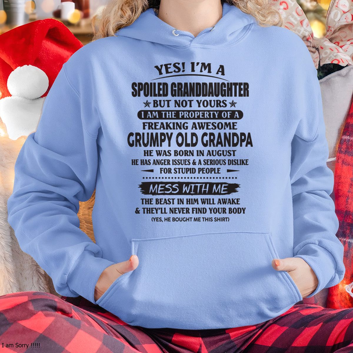 Spoiled Granddaughter of a Grumpy Grandpa Shirt August Edition – From Grandpa to Granddaughter NTTD08 (SKU07-130-08)