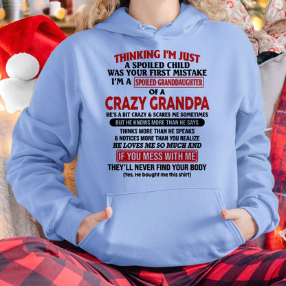 I'M A SPOILED GRANDDAUGHTER OF A CRAZY GRANDPA - From Grandpa - NTTD00 (SKU-GPD1-NTT00)