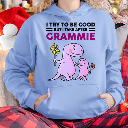 TRY TO BE GOOD BUT I TAKE AFTER GRAMMIE - For granddaughter T shirt NTTD00 (SKU07-89)
